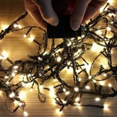 Гирлянда на елку Feron CL90 140LED 2700K 7 веток (2м) +1.5м зеленый шнур 230V