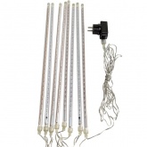 Гирлянда Тающие сосульки белые LED, 4шт x 20см, шаг 50см IP20 230V с блоком питания 24V