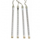 Гирлянда Тающие сосульки светодиодная, 8 шт x 50 см, шаг 40см, 230В, теплый белый