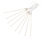 Гирлянда Тающие сосульки светодиодная, 8 шт x 50 см, шаг 40см, 230В, теплый белый