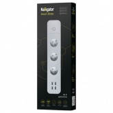 Умный удлинитель на 3 розетки с 4хUSB NSH-PE-01-WiFi 3680Вт 16А 1,5м 100-240В 50/60 Navigator