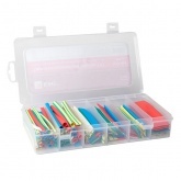 Набор термоусаживаемых трубок EKF (бокс 5 цветов) (4/2; 6/3; 8/4; 10/5; 12/6; 20/10) 105шт.