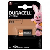 Батарейка Duracell 123 (CR123/CR123A/CR17345) 3V Ultra Lithium (упаковка 1шт) 123106