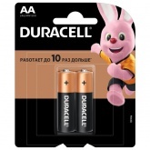 Батарейка Duracell AA LR6 Basic MN1500 1,5V алкалиновая (упаковка 2шт) 115965