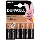 Батарейка AA Duracell LR6 BASIC MN1500 (упаковка 6 шт) 5000394107458