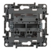 Выключатель двухклавишный Legrand Etika белый