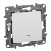 Выключатель с подсветкой Legrand Etika белый
