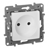 Розетка Legrand Etika без заземления, винтовой зажим, белый
