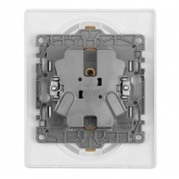 Розетка Legrand Etika двойная с заземлением, винтовой зажим, белая