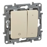Светорегулятор нажимной Legrand Etika 400W, слоновая кость (бежевый)