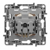 Розетка Legrand Etika с заземлением, винтовой зажим, слоновая кость (бежевый)