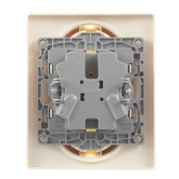 Розетка Legrand Etika двойная с заземлением, винтовой зажим, слоновая кость (бежевый)