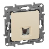 Розетка телефонная Legrand Etika 1хRJ11, слоновая кость (бежевый)