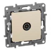 Розетка телевизионная Legrand Etika TV простая 2дБ, 0-2400мГц, слоновая кость (бежевый)