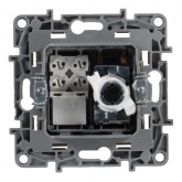 Розетка телефон+компьютер Legrand Etika RJ11+RJ45 Cat5 UTP, слоновая кость (бежевый)