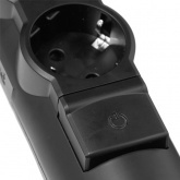 Колодка Legrand Комфорт, черная 16А 4 розетки с выключателем