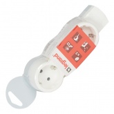 Колодка электрическая на 3 розетки 16А с заземлением и шторками белая Стандарт, Legrand