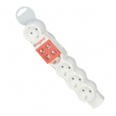 Колодка электрическая на 6 розеток 16А с заземлением и шторками белая Стандарт, Legrand