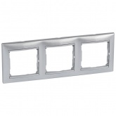 Рамка Legrand Valena 3 поста алюминий