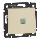 Переключатель Legrand Valena с подсветкой слоновая кость (бежевый)