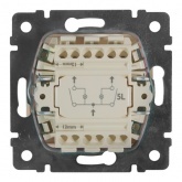 Выключатель двухклавишный Legrand Valena с подсветкой слоновая кость (бежевый)