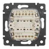 Выключатель двухклавишный Legrand Valena белый