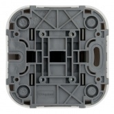 Накладной переключатель двухклавишный Legrand Quteo белый