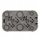 Накладная розетка двойная Legrand Quteo без заземления слоновая кость (бежевый)