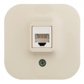 Накладная розетка компьютерная Legrand Quteo RJ45 кат.5e UTP слоновая кость (бежевый)