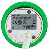 Настольный встраиваемый блок SE (2К+З)+USB тип А (розетка-удлинитель) Unica System белый