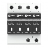 Ограничитель импульсных напряжений EKF ОПВ-D/4P In 5кА 230В с индикатором