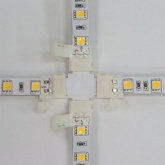 Коннектор Feron LD190 X-образный соединительный для светодиодной ленты 3528 8mm