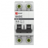Рубильник модульный EKF Basic ВН-29 2P 16А однофазный (выключатель нагрузки)