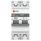 Рубильник модульный EKF PROxima ВН-63 2P 63А однофазный (выключатель нагрузки)