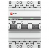 Рубильник модульный EKF PROxima ВН-125 3P 100А трехфазный (выключатель нагрузки)