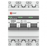 Рубильник модульный EKF PROxima ВН-125 3P 125А трехфазный (выключатель нагрузки)