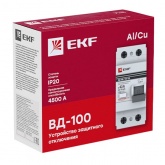 УЗО EKF PROxima ВД-100 2P 40А/100мА (электромеханическое) АС (ВДТ)