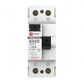 УЗО EKF Basic ВДТ-40 2P 32А/ 30мА (электронное) тип АС (ВДТ)