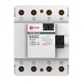 УЗО EKF Basic ВДТ-40 4P 40А/300мА (электронное) тип АС (ВДТ)