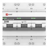 Автоматический выключатель EKF PROxima ВА 47-100 3P 100А (D) 10kA (автомат электрический)