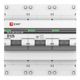 Автоматический выключатель EKF PROxima ВА 47-100 3P 125А (D) 10kA (автомат электрический)