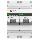 Автоматический выключатель EKF PROxima ВА 47-100 2P 100А (C) 10kA (автомат электрический)