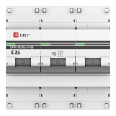 Автоматический выключатель EKF PROxima ВА 47-100 3P 25А (C) 10kA (автомат электрический)