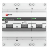 Автоматический выключатель EKF PROxima ВА 47-100 3P 40А (C) 10kA (автомат электрический)