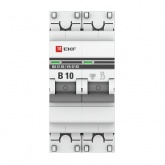 Автоматический выключатель EKF PROxima ВА 47-63 2P 10А (В) 4,5kA (автомат электрический)