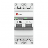 Автоматический выключатель EKF PROxima ВА 47-63 2P 16А (В) 4,5kA (автомат электрический)
