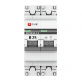 Автоматический выключатель EKF PROxima ВА 47-63 2P 25А (В) 4,5kA (автомат электрический)