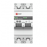 Автоматический выключатель EKF PROxima ВА 47-63 2P 63А (В) 4,5kA (автомат электрический)