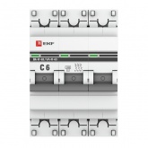Автоматический выключатель EKF PROxima ВА 47-63 3P 6А (C) 4,5kA (автомат электрический)