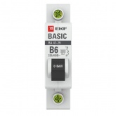 Автоматический выключатель EKF Basic ВА 47-29 1P 6А (B) 4,5кА (автомат электрический)